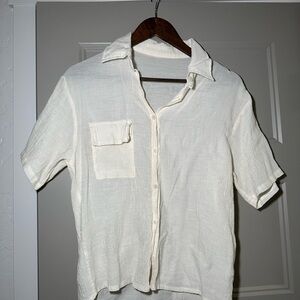 Woman’s Cream Linen Shirt
